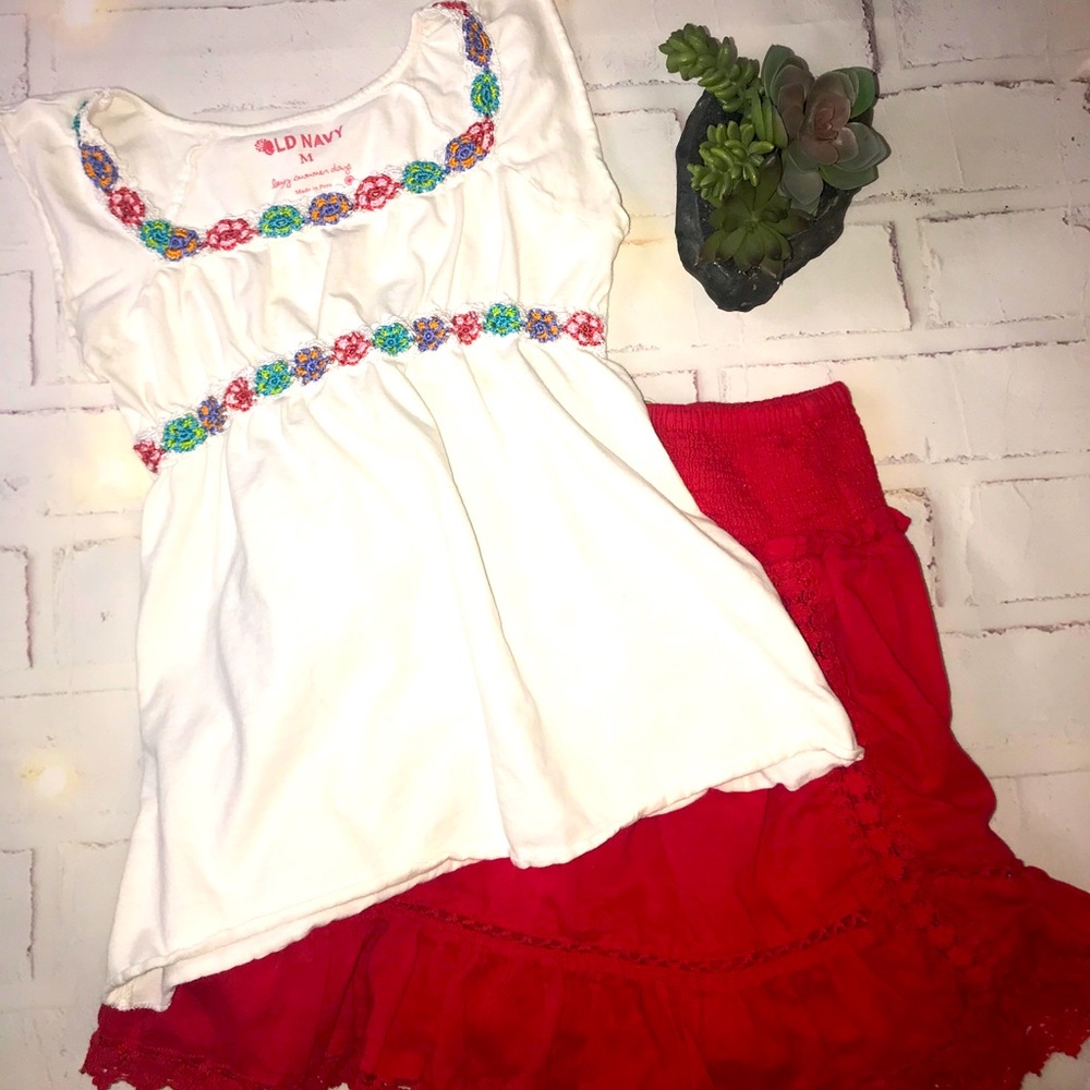 Girls top and skirt